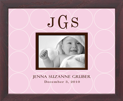 Ping Rings Sophisticate Simple Photo Frame Picture Decorative Nursery Decor Newborn Art Perfect Gift Name Border or Monogrammed Customized Special