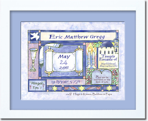 Bar Mitzvah Patchwork Special Occasion Memories Kept Safe Keepsake Unique Gift Lasts a Lifetime