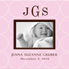 Photo Frames - Monogrammed: Girl Pink Rings